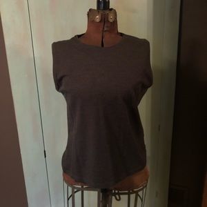 Grey sleeveless top